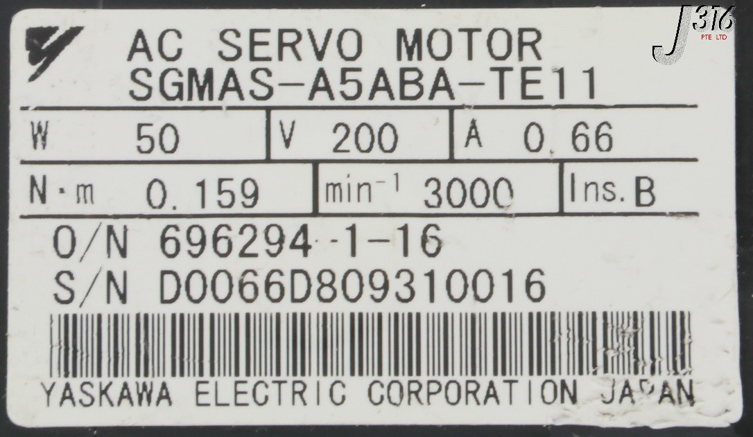 ユー 28560 YASKAWA ELECTRIC AC SERVO MOTOR SGMAS-A5ABA-TE11 | eBay